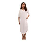 KAFFE Damen Kaftan Half Sleeve Midi-Länge V-Ausschnitt Regular Fit Kleid, Chalk, 40