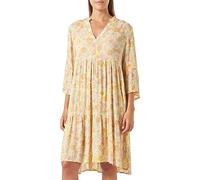 KAFFE Damen Kaisolde Amber Dress Kleid, Gelb/Lupine/Feather Flower, 36