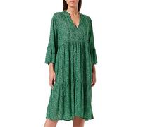 Kaffe Damen KAisolde Amber Dress Kleid, Poison Green/Black Flower, 40 EU