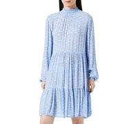 KAFFE Damen Kariani Amber Lässiges Kleid, Grapemist Blue/Chalk Flower, 32
