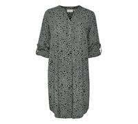 KAFFE Damen Kleid KAmarana Damen Kleid Shirt Print Lang Arm V-Ausschnitt Knopf Shirtkleid Lange Ärmel