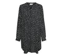 KAFFE Damen Kleid KAmarana Damen Kleid Shirt Print Lang Arm V-Ausschnitt Knopf Shirtkleid Lange Ärmel