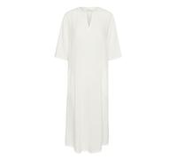 KAFFE Damen Kleid Kamilia Damen Kleid Freizeit Lose T-Shirt Sommerkleid Lang Einfarbig V-Ausschnitt Kurzarm Freizeitkleider Ellenbogenlänge