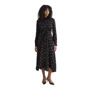 KAFFE Damen Kleid Kaoline Damen Kleid V Ausschnitt Freizeitkleid Punkte Langarm Elegant Hohe Taille Abendkleid Lange Ärmel