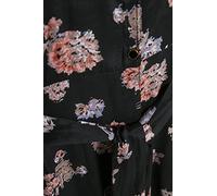 KAFFE Kleid KAvelana Damen Kleid Kurzarm Maxi Casual Elegant Print Maxikleid Black deep 44