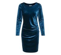 KAFFE Damen Kleid Kelly Damen Kleid Samt Rundhals Langarm Cocktail Abendkleid Samtkleid Lange Ärmel