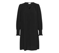 KAFFE Damen-Kleid, V-Ausschnitt, lässig, Lange Ärmel, Above Knee, Länge, Tiefschwarz, 34