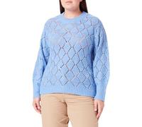 KAFFE Damen, langärmlig, regulär, passgenau, gestrickt, Rundhalsausschnitt Pullover, Cornflower Blue, XL
