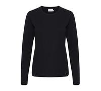 KAFFE Langarm-Shirt KAmarin Damen T-Shirt Langarm Casual Basic Einfarbig Langarmshirt M, Black Deep