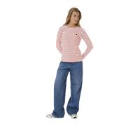 Langarm-Shirt Liddy Regular fit white red XL
