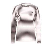 KAFFE Damen Langarm-Shirt Liddy Damen T-Shirt Langarm Rundhals Gestreiftes Bluse mit Herzstickerei Lange Ärmel