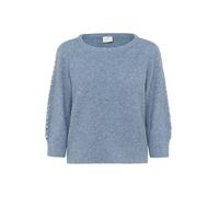 KAFFE Damen-Pullover, Boat, 3/4-Ausschnitt, Reguläre Passform, Hip Length