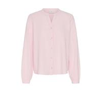 KAFFE Damen-Shirt V-Notch Neck Button Langarm Regular Fit Baumwolle