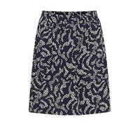 KAFFE Damen-Shorts, High-Waisted Elastic Waistband Wide Legs Relaxed Fit, Midnight Marine Lace Print, 42