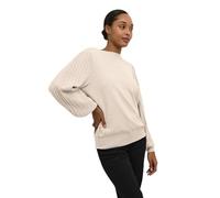 Kaffe Damen Strickpullover KAlone Relaxed Fit Rundhals Lange Ärmel Classic Sand Melange Gr. L
