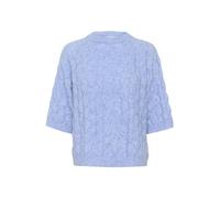 KAFFE Damen Strickpullover KAmalene Damen Strickpullover Kurzarm Rundhals Pullover Knit Pulli Herbst Winter Einfarbig Oberteile Ellenbogenlänge