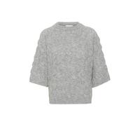 KAFFE Damen Strickpullover KAmalene Damen Strickpullover Kurzarm Rundhals Pullover Knit Pulli Herbst Winter Einfarbig Oberteile Ellenbogenlänge