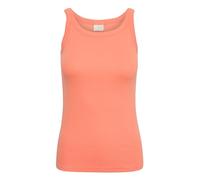 KAFFE Damen Tanktop, Scoop, Hals, Skinny Fit, ärmellos, gerippt, Jersey Top, Melone, Large