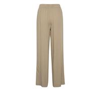 Kaffe Damen Women's Casual Pants Elastic Waist Wide Legs Full-Length Pockets Hose, Chinchilla,