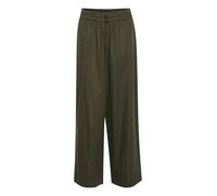 Kaffe Damen Women's Casual Pants Elastic Waist Wide Legs Full-Length Pockets Hose, Forest Night,