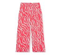 Kaffe Damen Women's Culotte Pants Printed Cropped Length Wide Legs Elastic Waist Hose, Cayenne/Ant. White Zebra Print,