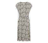 KAFFE Damen Women's Dress V-Notch Neck Above Knee Length Short Sleeves Printed Kleid