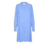 KAFFE Damen Women's Dress V-Notch Neck Relaxed Fit Long Sleeves Mid-Calf Length Kleid, Ebb and Flow, 44