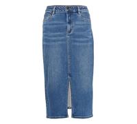 KAFFE Damen Women's High-Waisted Pencil Silhouette Mid-Calf Length Skirt, Medium Blue Denim, 38