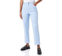 Kaffe Damen Women's Jeans Colored Cropped Legs Straight Fit High-Waisted Regular Waist Jeans, Windsurfer,
