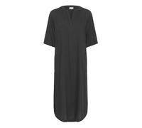 KAFFE Damen Women's Kaftan Dress Half Sleeves Midi Length V-Notch Neck Regular Fit Kleid, Black Oyster, 36