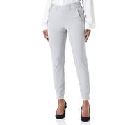 Kaffe Damen Women's Pants Cropped Length Elastic Waist Elastic Cuffs Regular Fit Hose, Light Grey Melange,