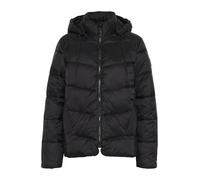 KAFFE Damen Women's Puffer Jacket High Collar Hooded Hip Length Zipper Regular Fit Outerwear, Black Deep, 44