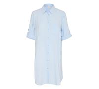 KAFFE Damen Women's Shirt Dress Buttons 3/4 Sleeves Loose Fit Above Knee Length Kleid, Nantucket Breeze, 40