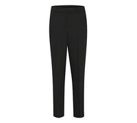 KAFFE Pants Suiting KAsakura Damen Hose Business Elegant High Waist Anzughose Büro Freizeithose mit Taschen Black Deep 44