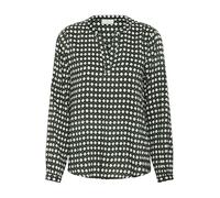 KAFFE Langarm-Bluse KAsary Damen Bluse V-Auschnitt Langarm mit Geometrisches Muster 36, Dark Green -Diamond Print