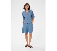 Kurzarmhemd KAFFE "Kurzarmhemd KAjade", Damen, Gr. 40, N-Gr, blau (medium blau chambray), Obermaterial: 100% Baumwolle CO., Hemden (99754122-40) medium blau chambray