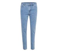 KAFFE Jeans KAvicky Damen Skinny Jeans Slim Fit Hose mit Hoher Taille Stretch Light Blue Washed Denim 38