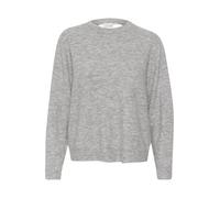 KAFFE KAmalene Open Back Pullover Damen Strickpullover Rückenfrei Pulli Oberteile Tops Knit Sweater V Ausschnitt Grey Melange S