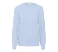 KAFFE KAnanna Damen Strickpullover Elegant Herbst Winter Warm Pullover Rundhals Pulli Einfarbig Celestial Blue S