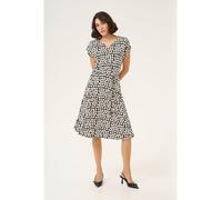 KAFFE Kleid KAbella S, Black_Sand Graphic Dot