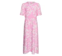 Midikleid KAFFE "Kleid KAmarlo", Damen, Gr. 34, N-Gr, pink (pink frosting chalk leafs), Obermaterial: 87% Viskose LENZING ECOVERO CV LenzEcov. 13% Nylon NY., Kleider Midikleid (94430907-34) pink frost