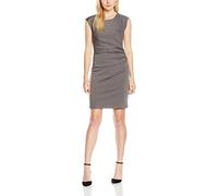 KAFFE Kleid India Damen Kleid Kurzarm Rundhals Cocktailkleid S, Dark Grey Melange