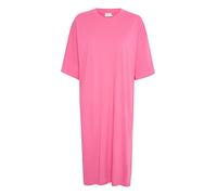KAFFE Kleid KAedna Damen Kleid Rundhals Kurzarm Casual Basic T Shirt Freizeitkleid Baumwollkleid L, Shocking Pink