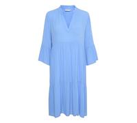 KAFFE Kleid KAmarianah Damen Kleid 3/4 Arm A-Linie Freizeitkleid Rüschenkleid 34, French Blue