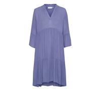 KAFFE Kleid KAmarianah Damen Kleid 3/4 Arm A-Linie Freizeitkleid Rüschenkleid 38, Blue Indigo 38