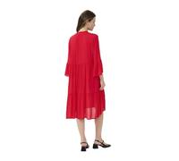 KAFFE Kleid KAmarianah Damen Kleid 3/4 Arm A-Linie Freizeitkleid Rüschenkleid 40, True Red