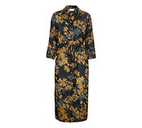Kaffe Kleid KAmilana Regular Fit V-Ausschnitt Langarm 50% Viskose Gr. 36 schwarz deep