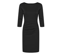 Midikleid KAFFE "Kleid KAsara", Damen, Gr. L, N-Gr, schwarz (schwarz deep), Obermaterial: 80% Polyester PES. 17% Viskose CV. 3% Elasthan EL., Kleider Midikleid (13548048-L) schwarz deep