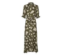 KAFFE Kleid KAvelana Damen Kleid Kurzarm Maxi Casual Elegant Print Maxikleid 38, Grape Leaf 38