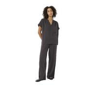 KAFFE Kurzarm-Bluse Kamilia 40, Black Oyster 40